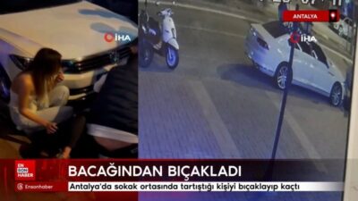Antalya'nın Alanya ilçesinde iki kişi sokak ortasında önce tartıştı, ardından