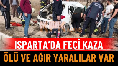 Isparta’da Çünür ile Yeni Mehmet Tönge yolunda iki otomobil çarpıştı.