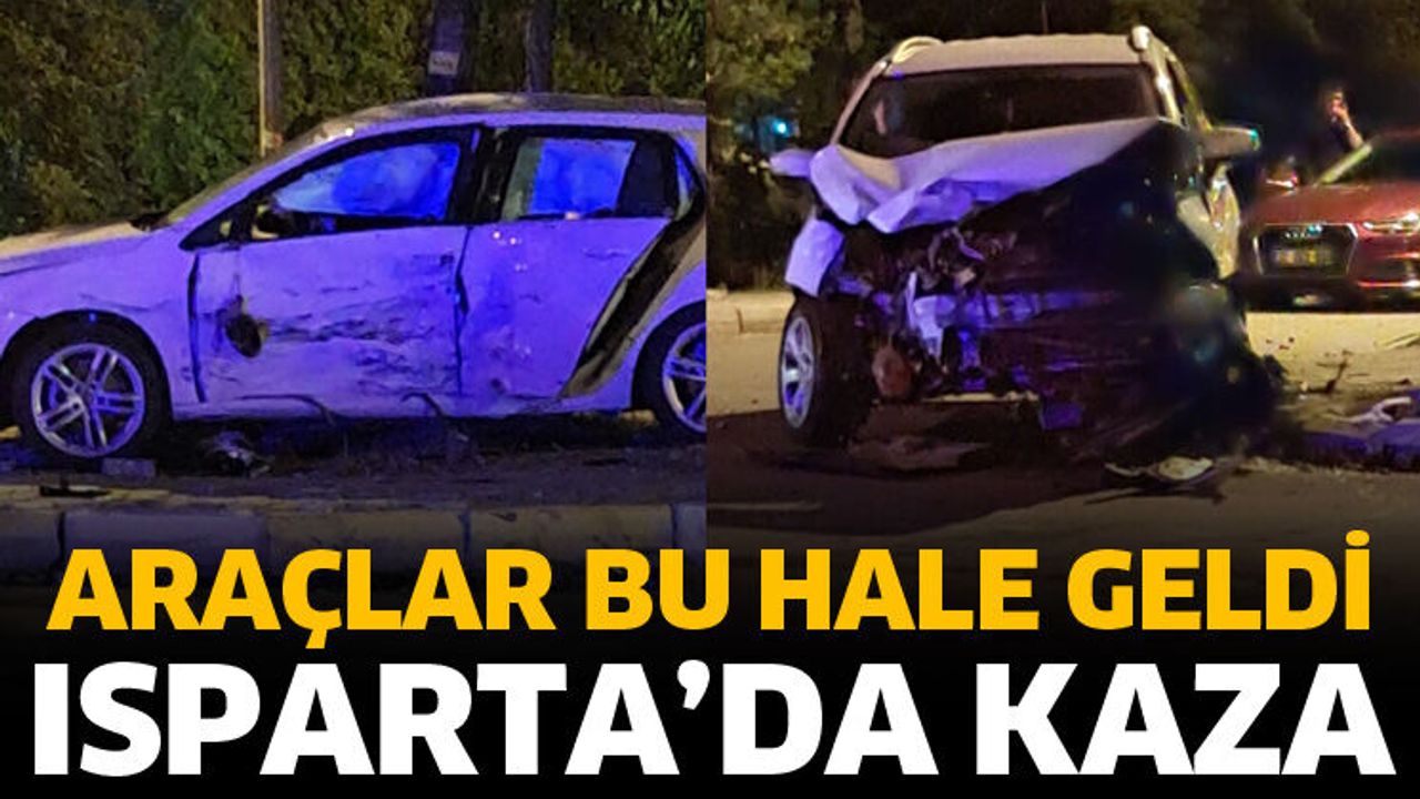 Otomobiller çarpıştı! Yaralılar var