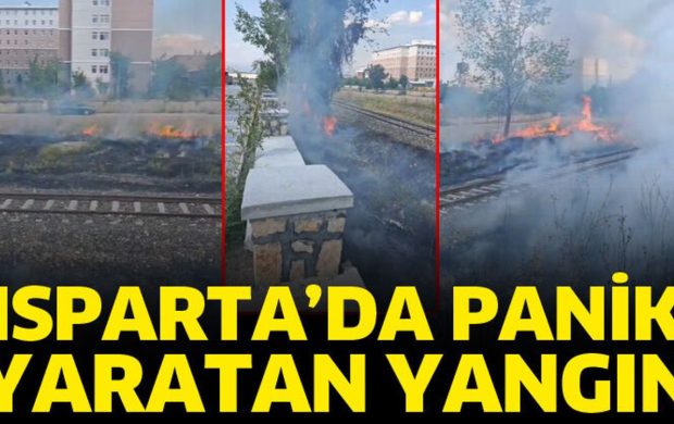 Isparta'da panik yaratan yangın