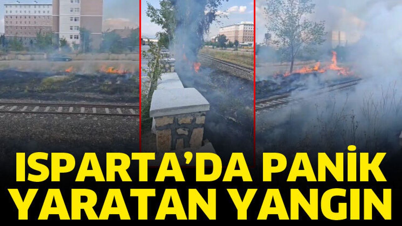 Isparta'da panik yaratan yangın