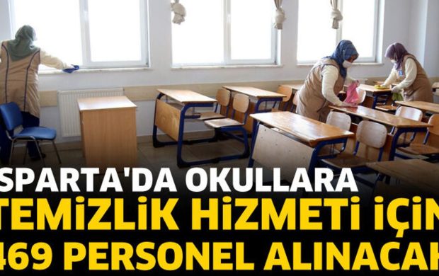 Isparta'da okullara temizlik hizmeti için personel alınacak