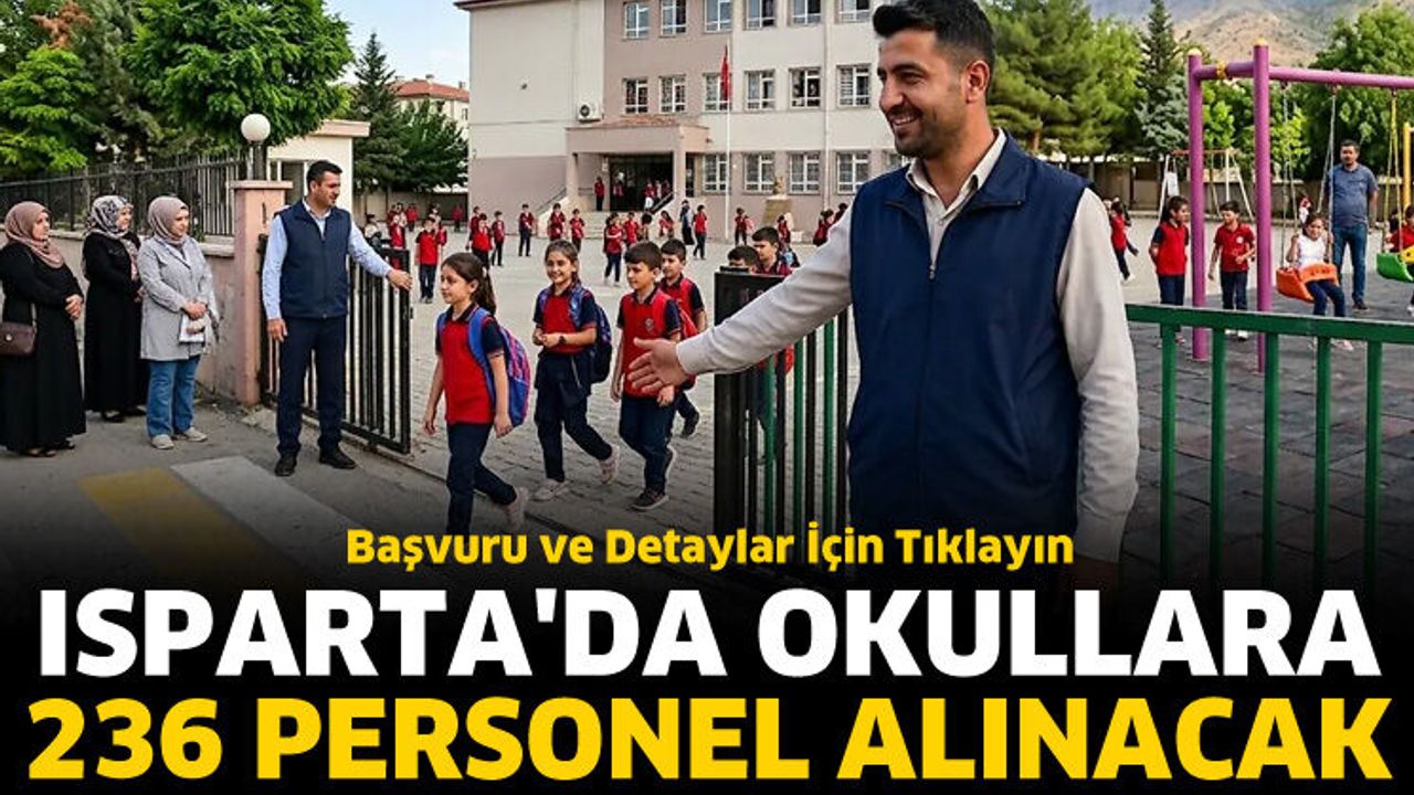Isparta'da okullara 236 personel alınacak