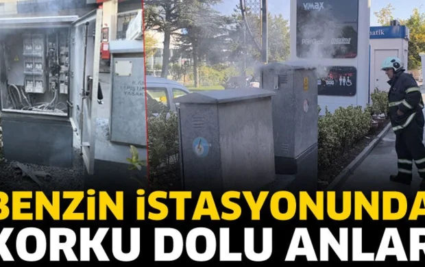Petrol istasyonunda korku dolu anlar