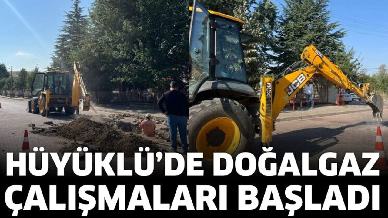 Hüyüklü’de doğalgaz altyapısı için çalışmalar başladı