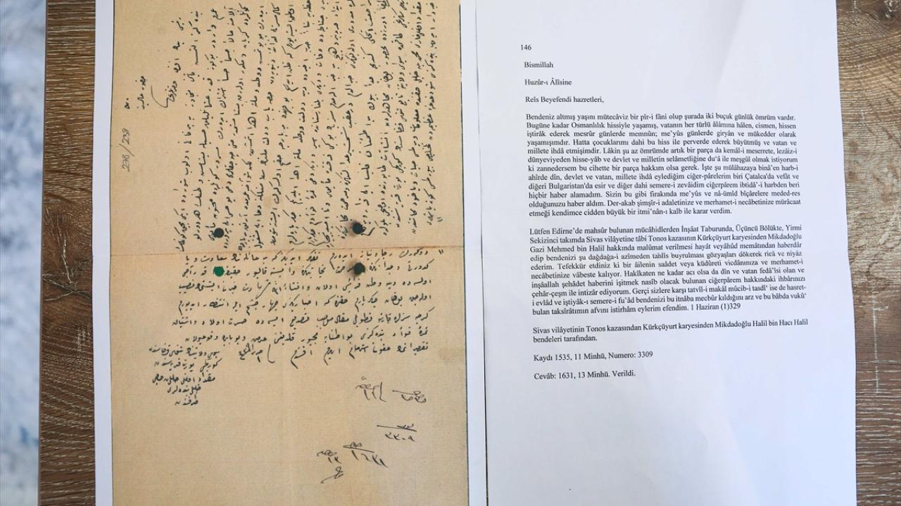 Esir düşen askerlerin mektupları 113 yıl sonra ailelerine teslim edildi
