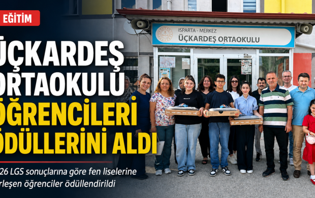ÜÇKARDEŞ ORTAOKULU ÖĞRENCİLERİ ÖDÜLLERİNİ ALDI