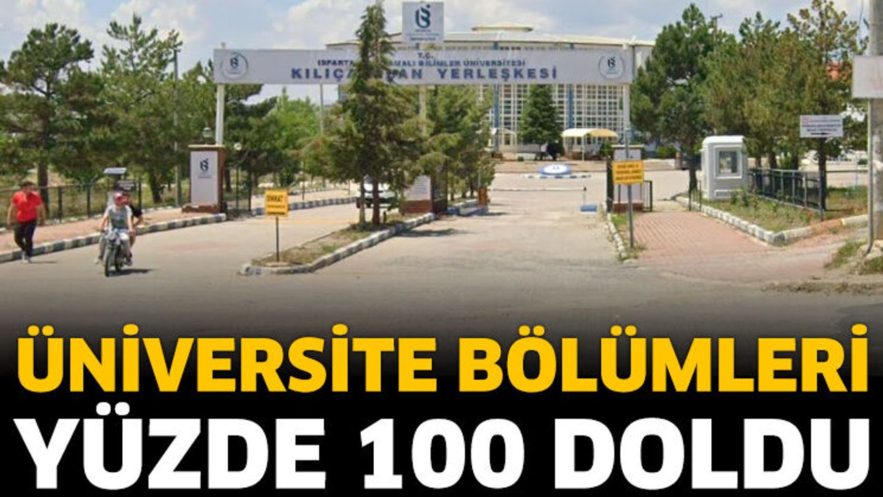 Yalvaç’ta Üniversite Bölümleri Yüzde 100 Doldu