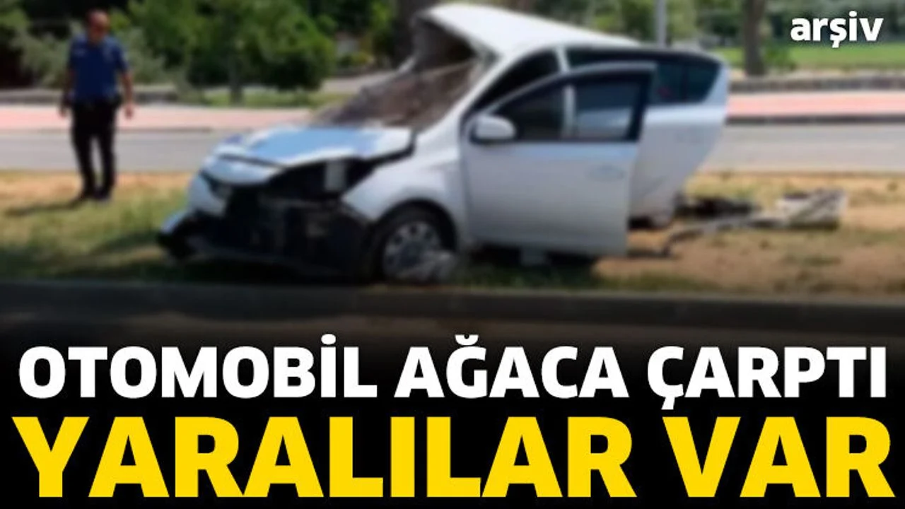 Otomobil ağaca çarptı: 1’i ağır 5 yaralı