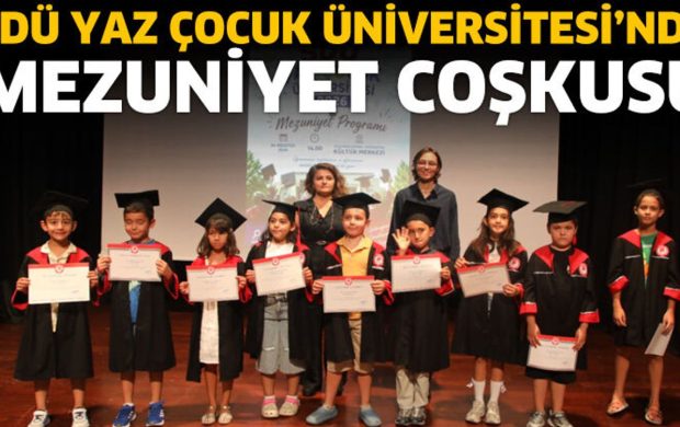 "SDÜ Yaz Çocuk Üniversitesi"nde Mezuniyet Coşkusu