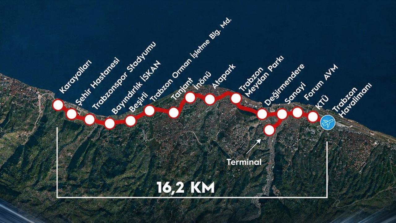 Trabzon'da raylı sistem hattının temeli 1 Eylül'de atılacak