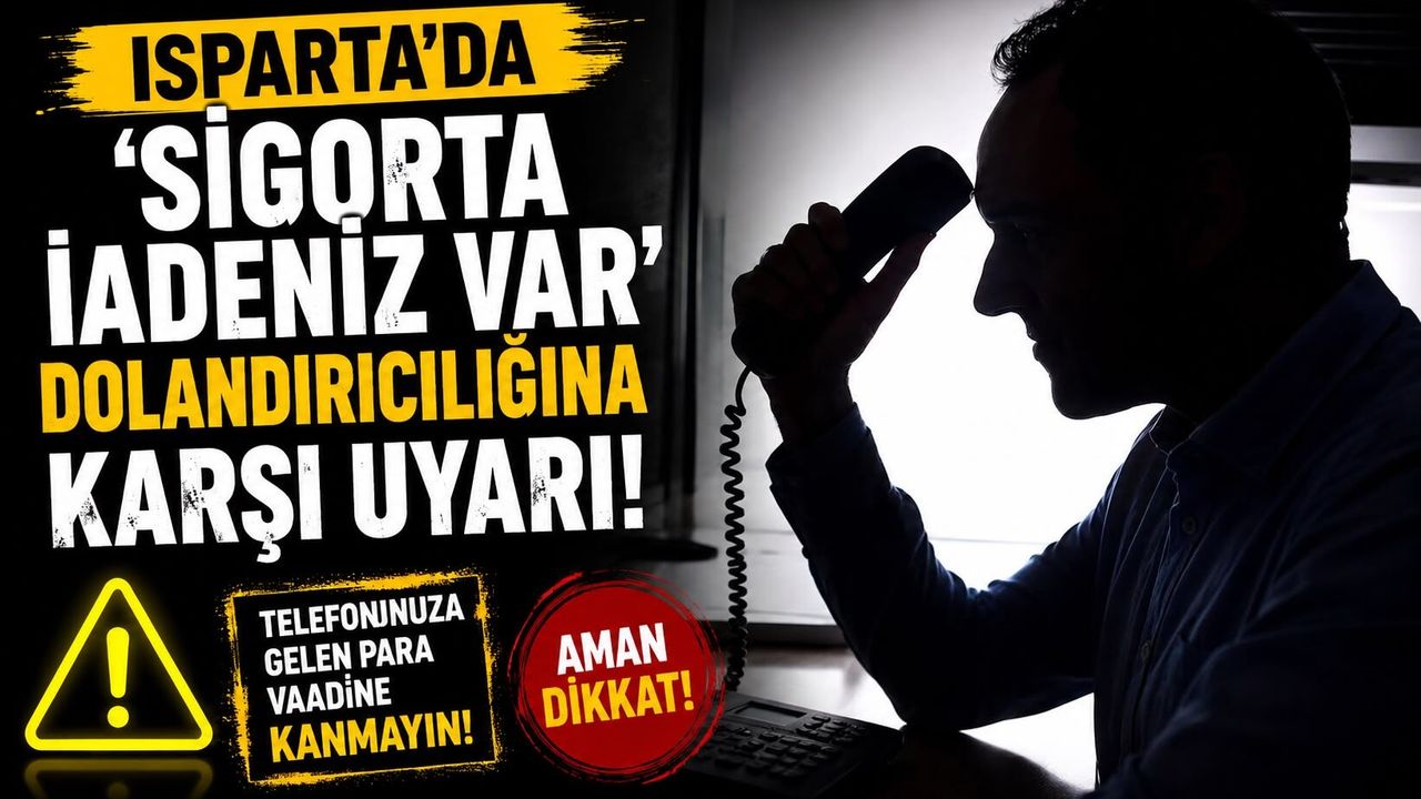Isparta’da ‘sigorta iadeniz var’ dolandırıcılığına karşı uyarı