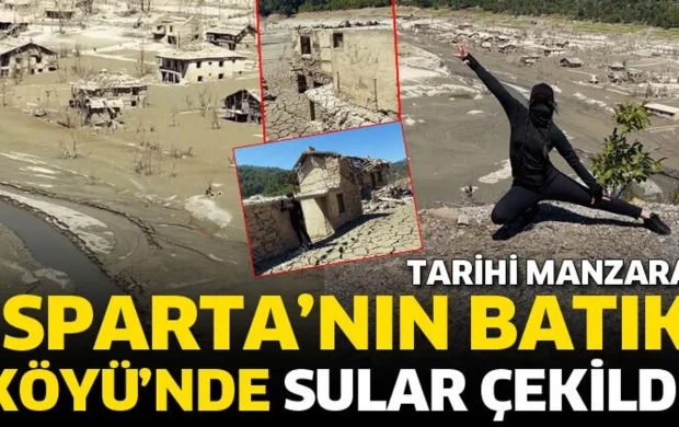 Isparta’nın batık köyünde sular çekildi
