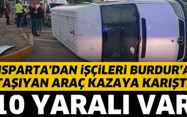Tarım işçilerininin bulunduğu minibüs kazaya karıştı: 10 yaralı