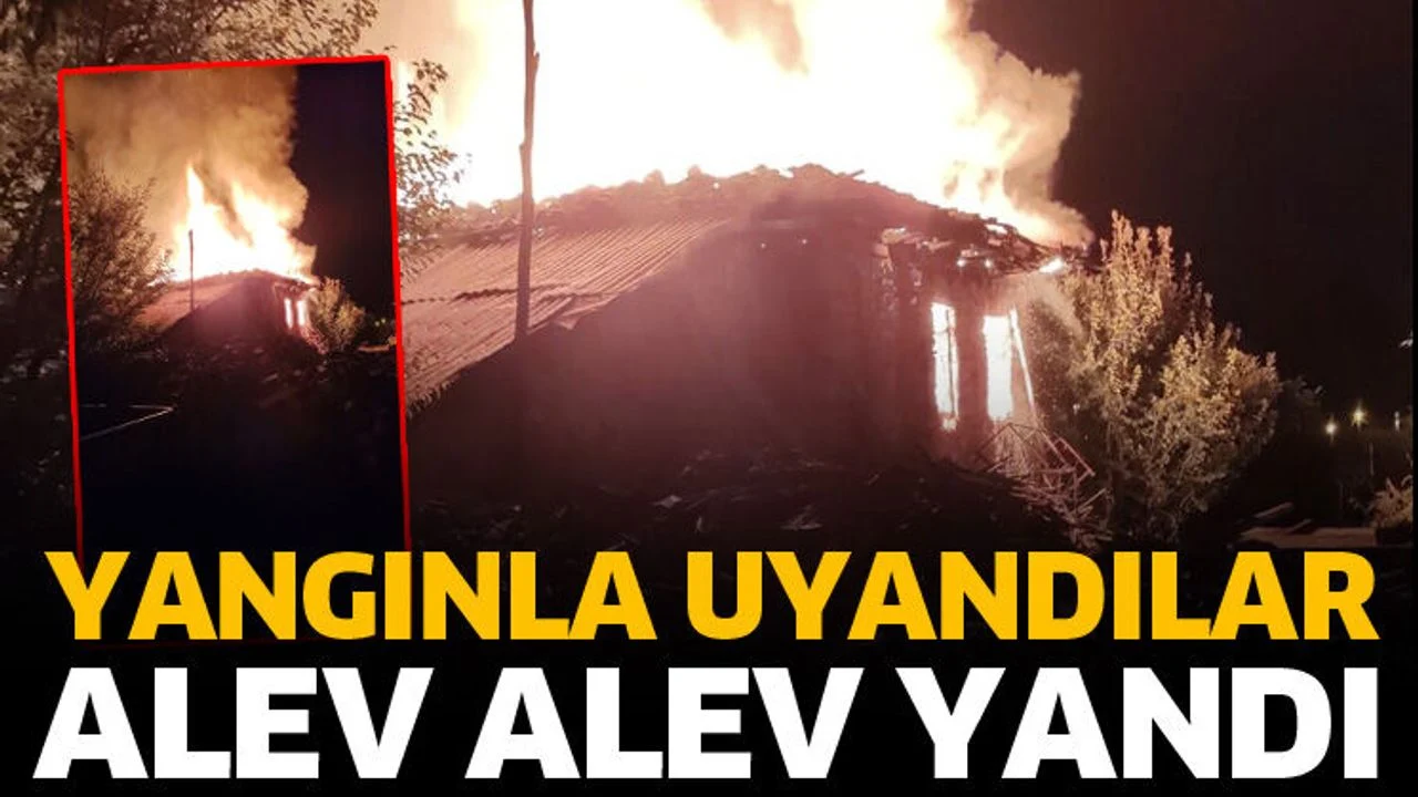 Yılanlı Köyü'nde samanlık alev alev yandı