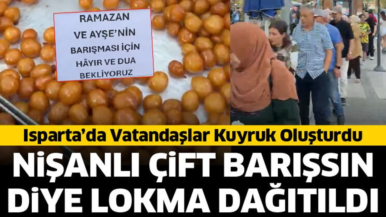 Nişanlı çift barışsın diye lokma dağıtıldı