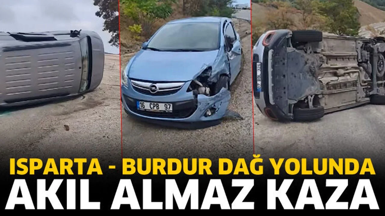 Isparta-Burdur dağ yolunda akıl almaz kaza