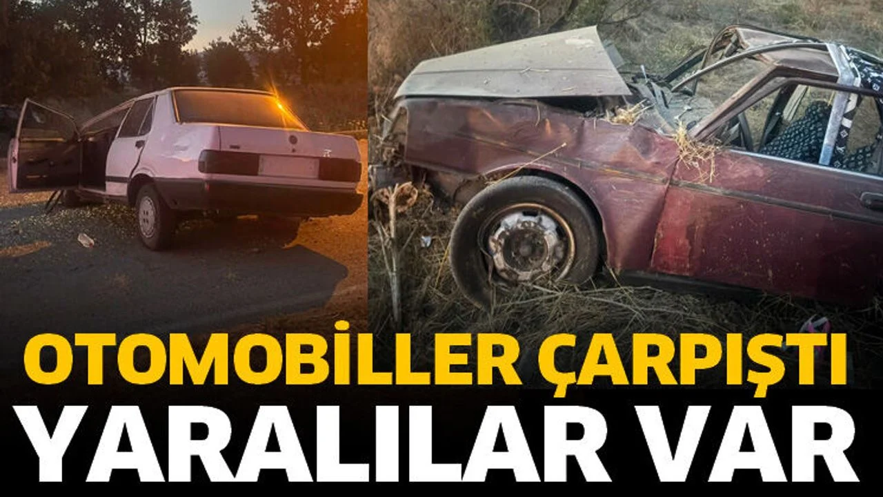 Otomobiller çarpıştı: Yaralılar var