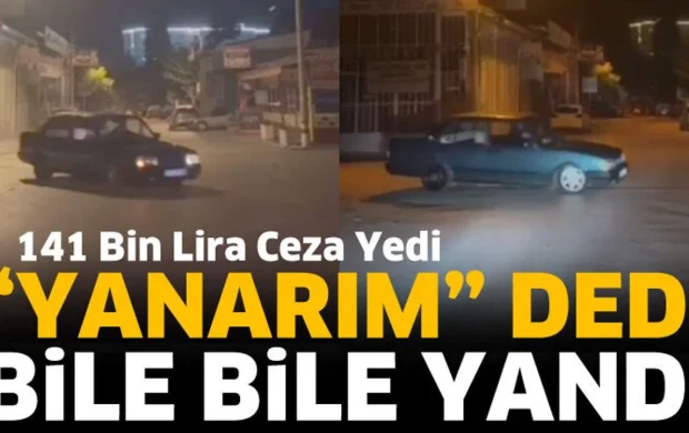 Isparta'da drifte atan sürücüye 141 Bin lira ceza