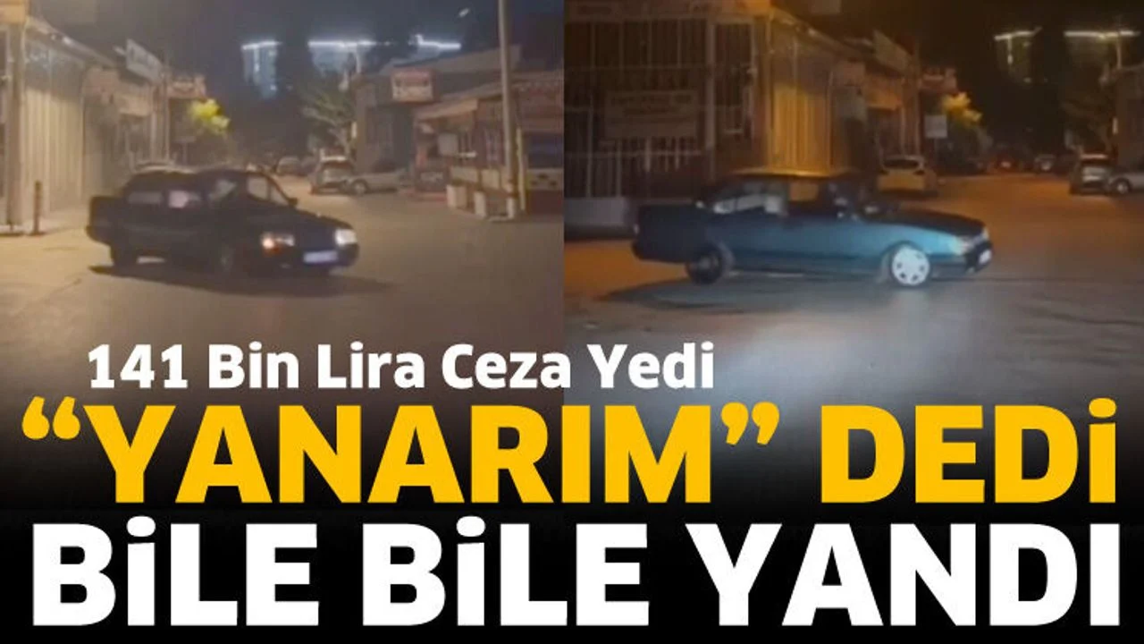Isparta'da drifte atan sürücüye 141 Bin lira ceza