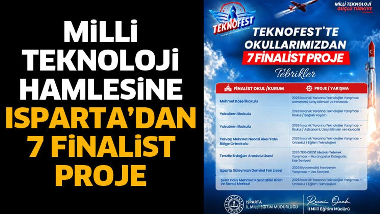 Milli teknoloji hamlesine Isparta’dan 7 finalist proje