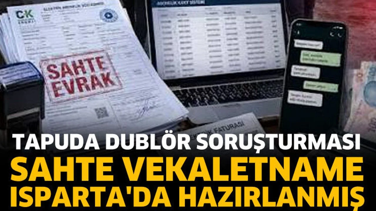 Sahte vekaletname Isparta'da hazırlanmış