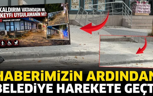 Haberimizin ardından belediye harekete geçti