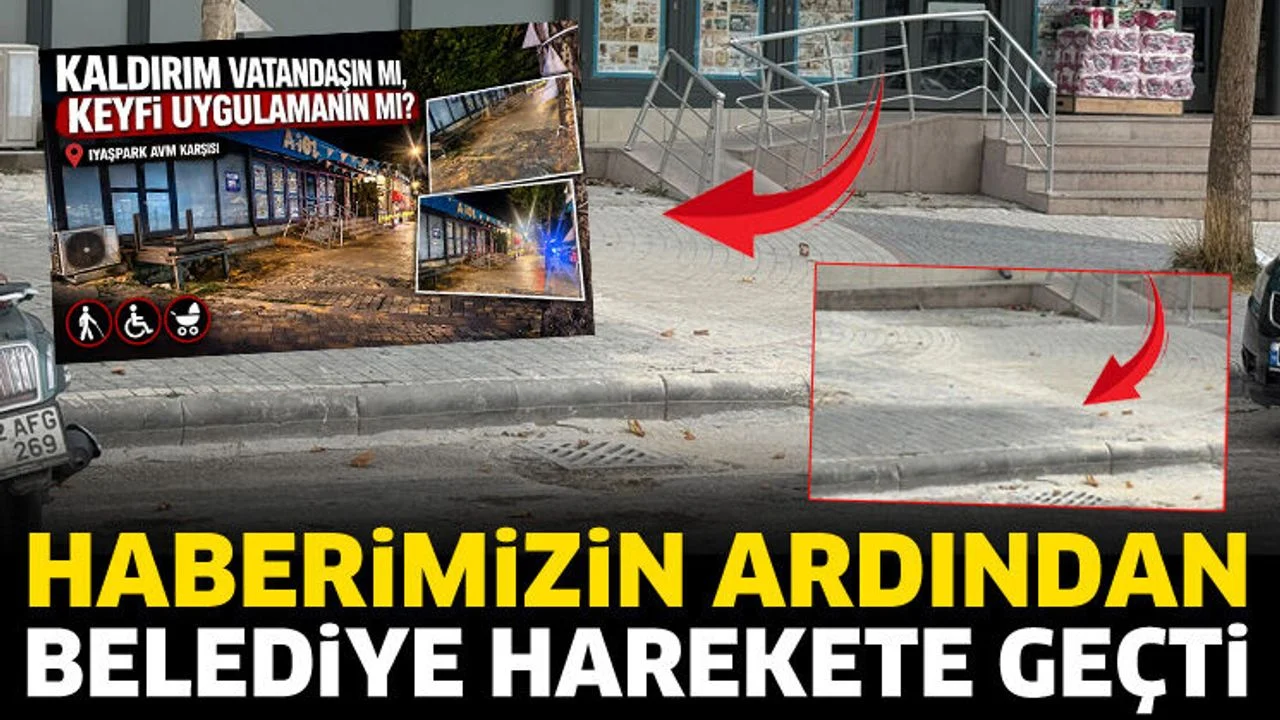 Haberimizin ardından belediye harekete geçti