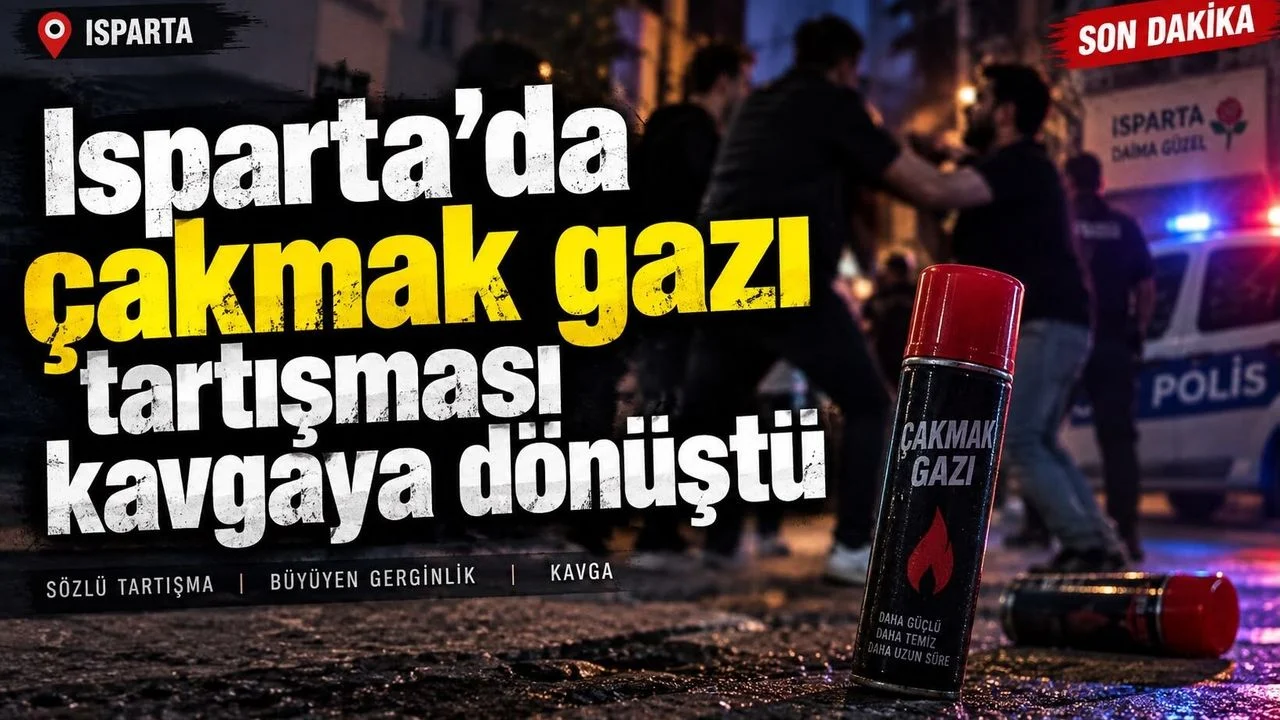 Isparta’da çakmak gazı kavga çıkardı