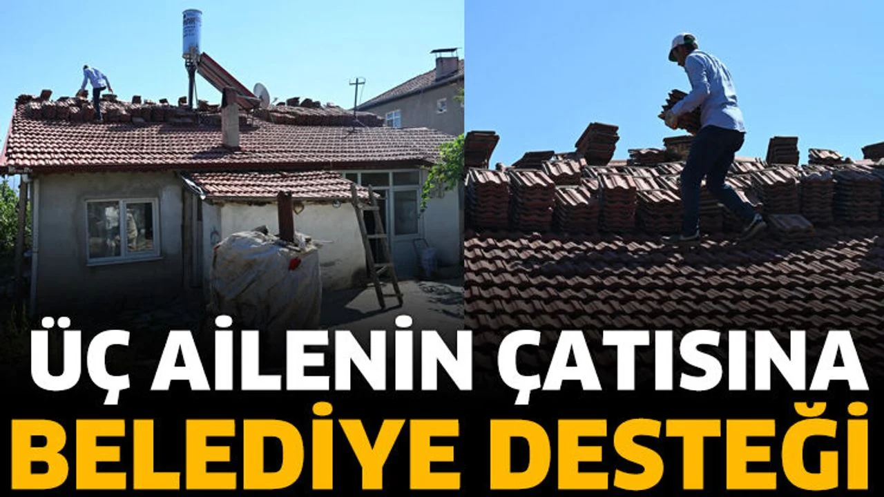 Başdeğirmen’den ihtiyaç sahibi ailelerin akan çatılarına kiremit desteği