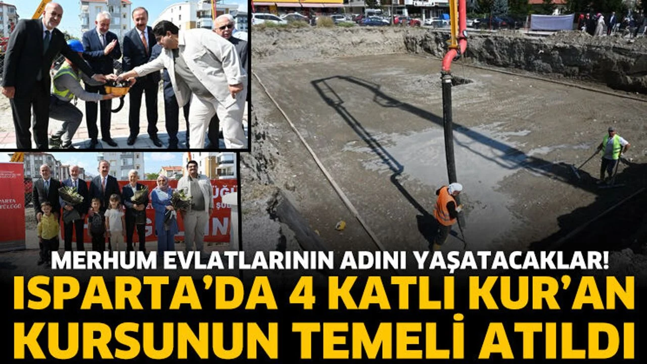 Isparta’da 4 katlı Kur’an kursunun temeli atıldı