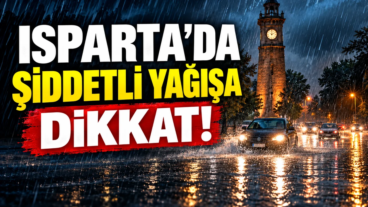 ISPARTA’DA ŞİDDETLİ YAĞIŞA DİKKAT: SEL VE SU BASKINLARINA KARŞI TEDBİRLİ OLUN