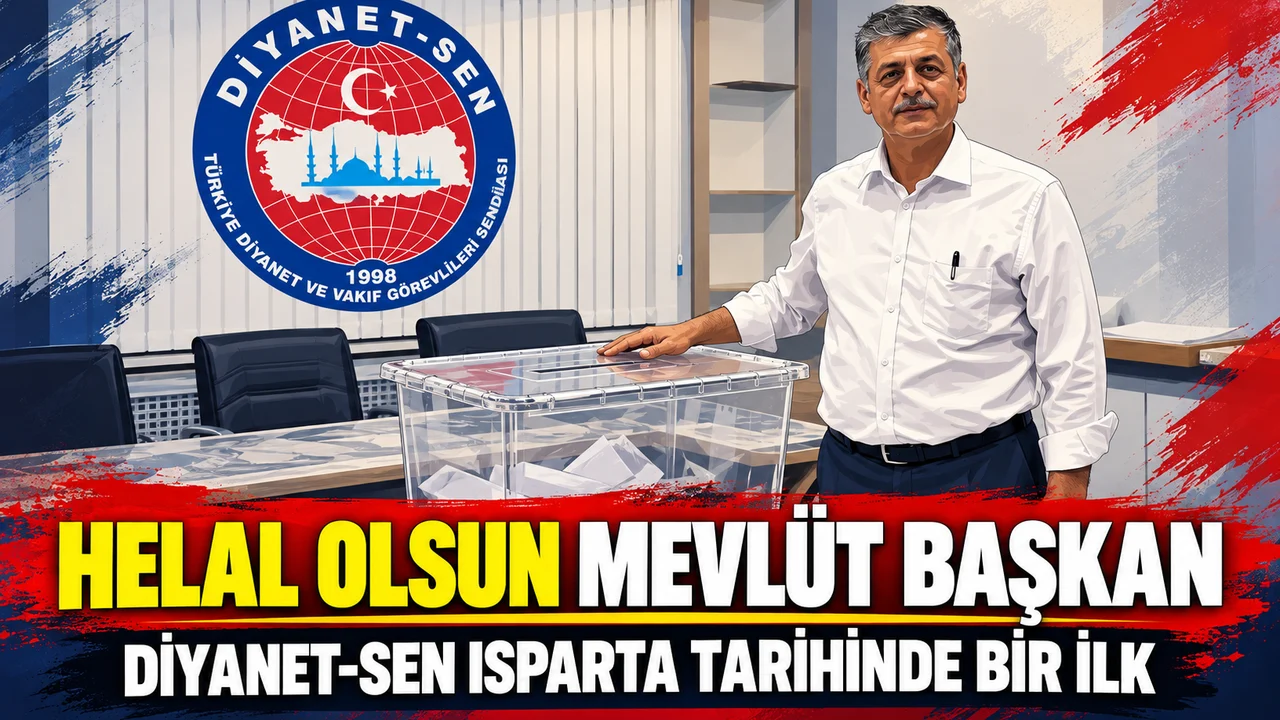 HELAL OLSUN MEVLÜT BAŞKAN! DİYANET-SEN ISPARTA TARİHİNDE BİR İLK: