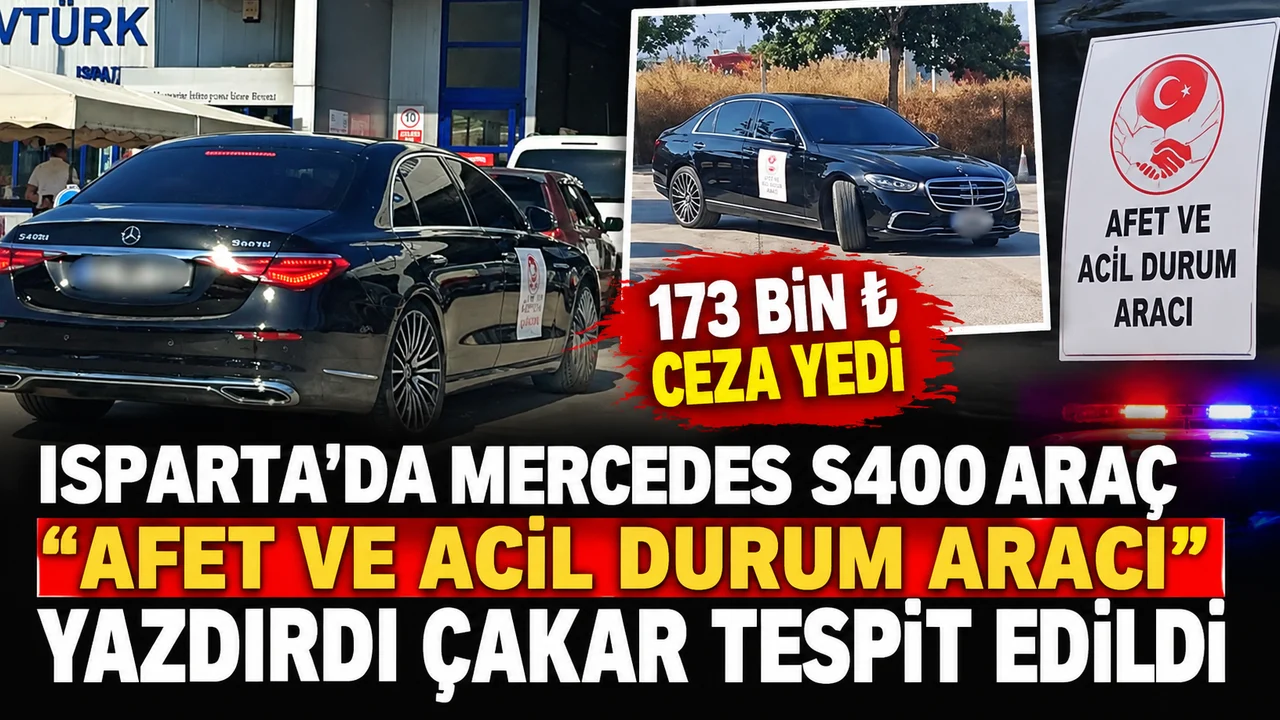 ISPARTA’DA “AFET VE ACİL DURUM ARACI” İBARELİ ARAÇTA ÇAKAR TESPİT EDİLDİ