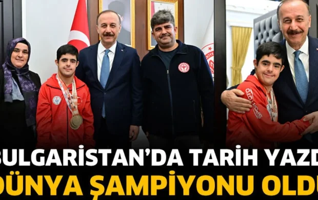 Vali Erin, dünya şampiyonu Adem Baş'ı kabul etti