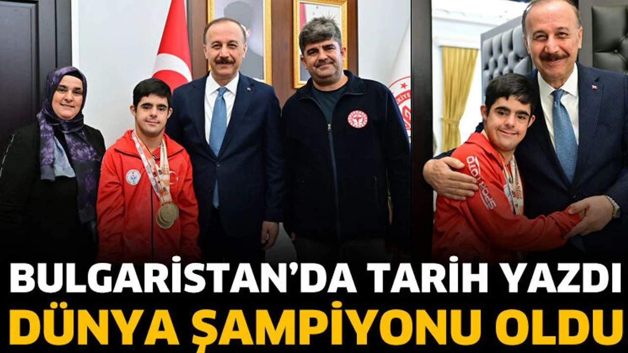 Vali Erin, dünya şampiyonu Adem Baş'ı kabul etti