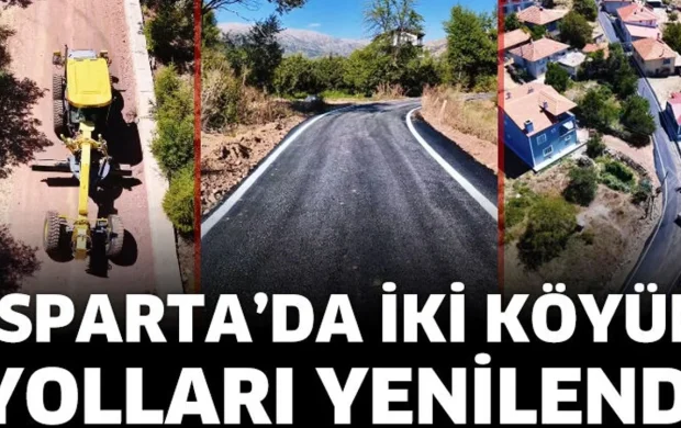 Isparta’da İki Köyün Yolları Sıcak Asfaltla Yenilendi
