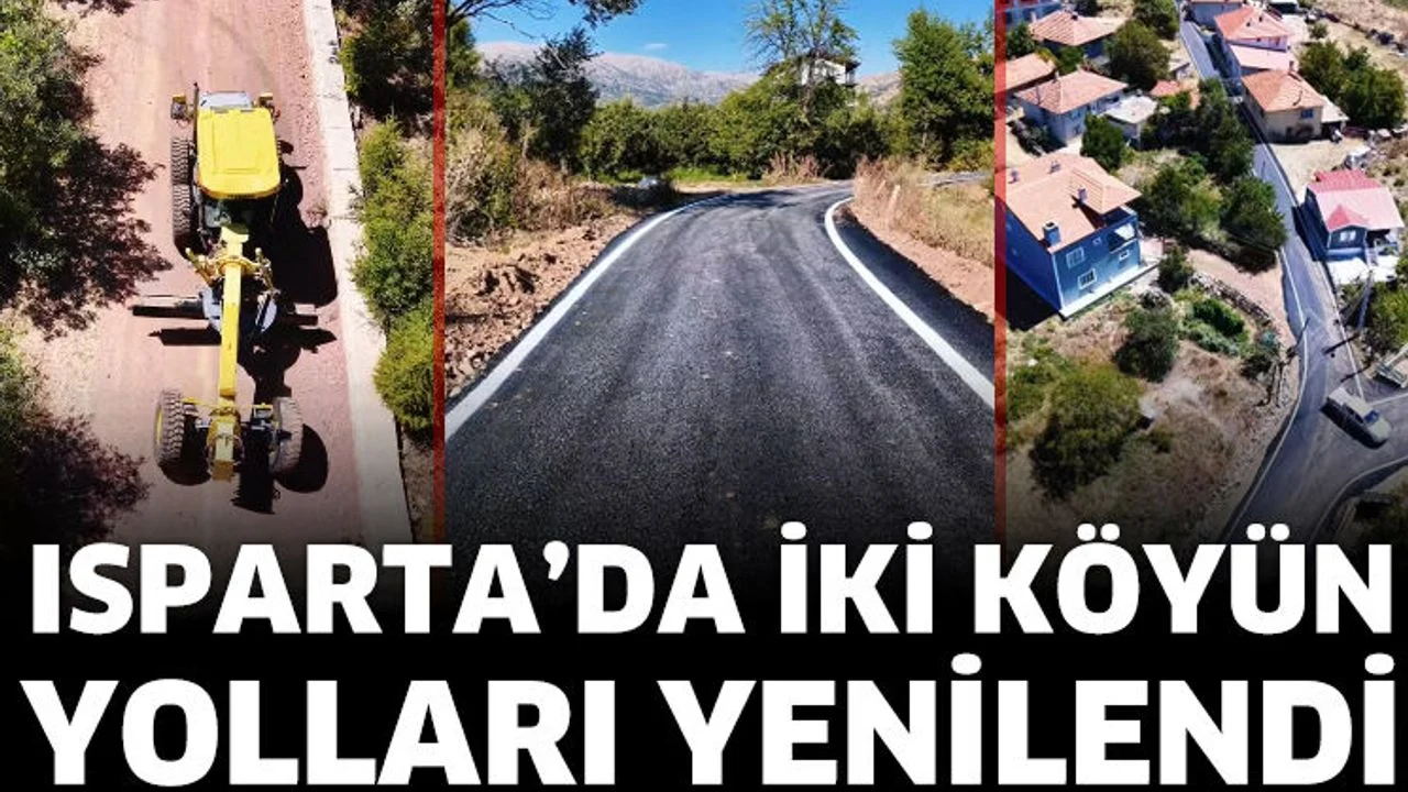Isparta’da İki Köyün Yolları Sıcak Asfaltla Yenilendi