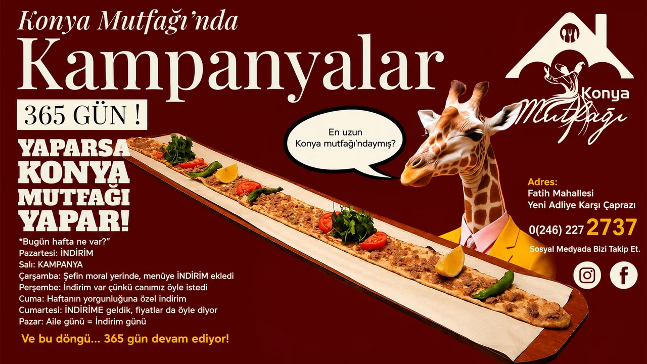 Konya Mutfağı’ndan Doyuran Kampanya: Zengin Menü Seçenekleriyle Lezzet Şöleni