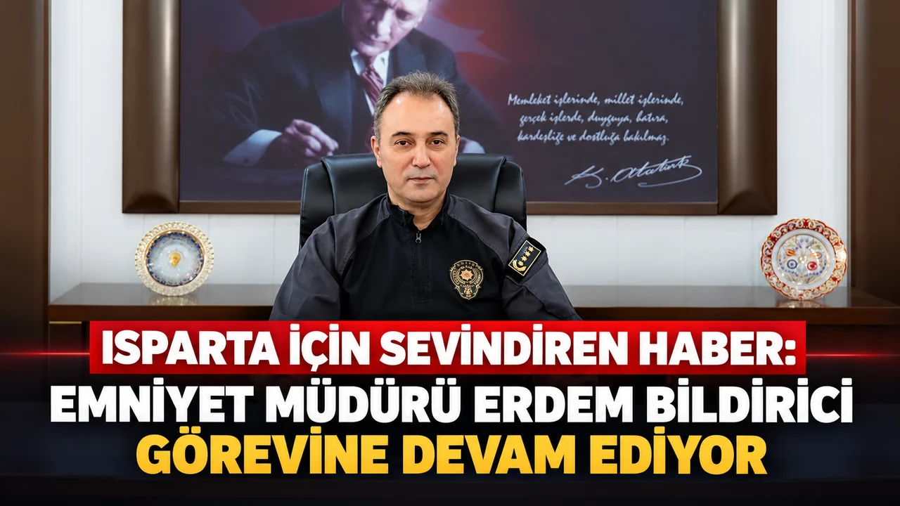 ISPARTA İÇİN SEVİNDİREN HABER: ERDEM BİLDİRİCİ GÖREVİNE DEVAM EDİYOR