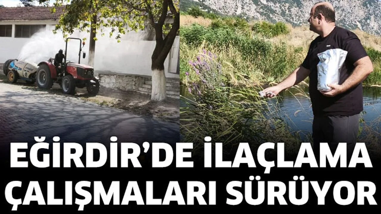 Eğirdir’de İlaçlama Çalışmaları Sürüyor