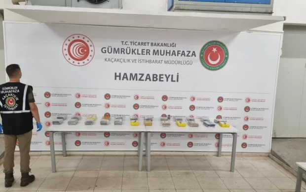 Edirne'de iki gümrük kapısında 174 kilogram uyuşturucu ele geçirildi