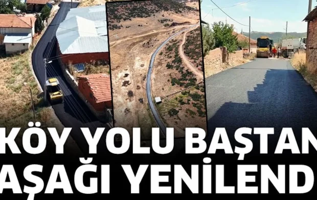 Köy yolu baştan aşağı yenilendi