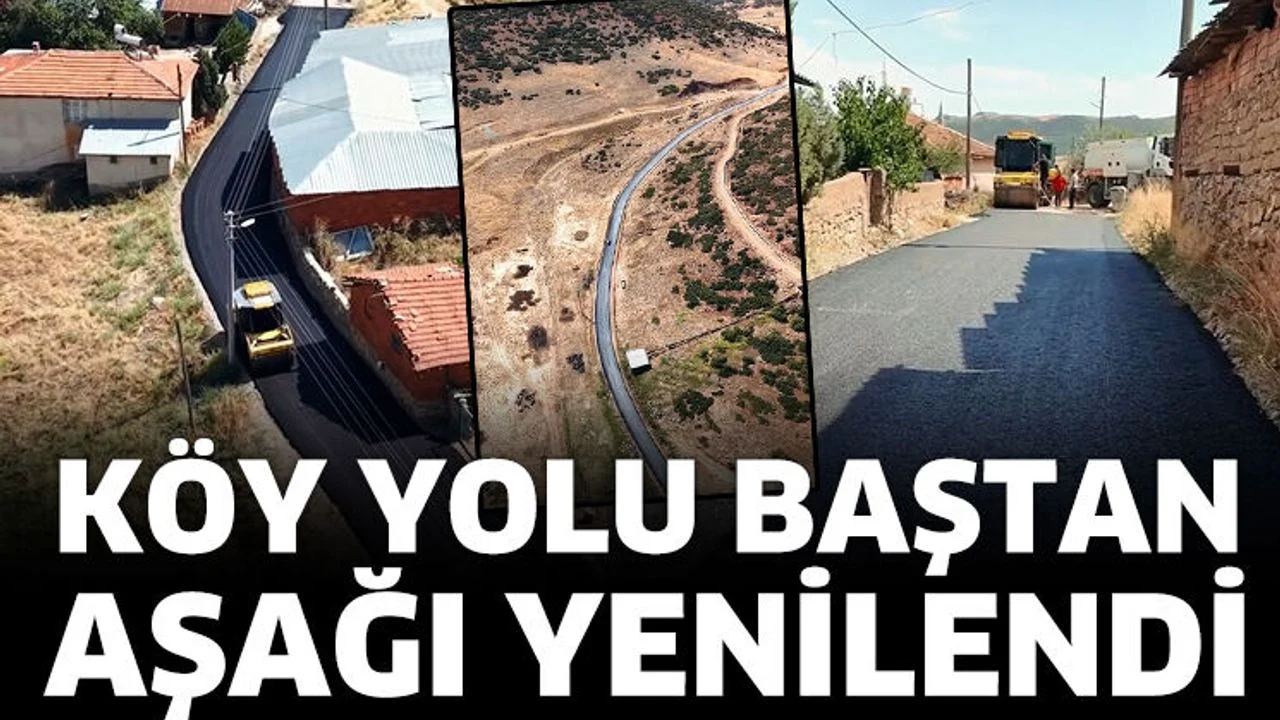 Köy yolu baştan aşağı yenilendi