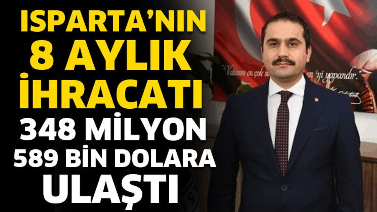Isparta'nın 8 Aylık İhracatı 348 Milyon 589 Bin Dolara Ulaştı