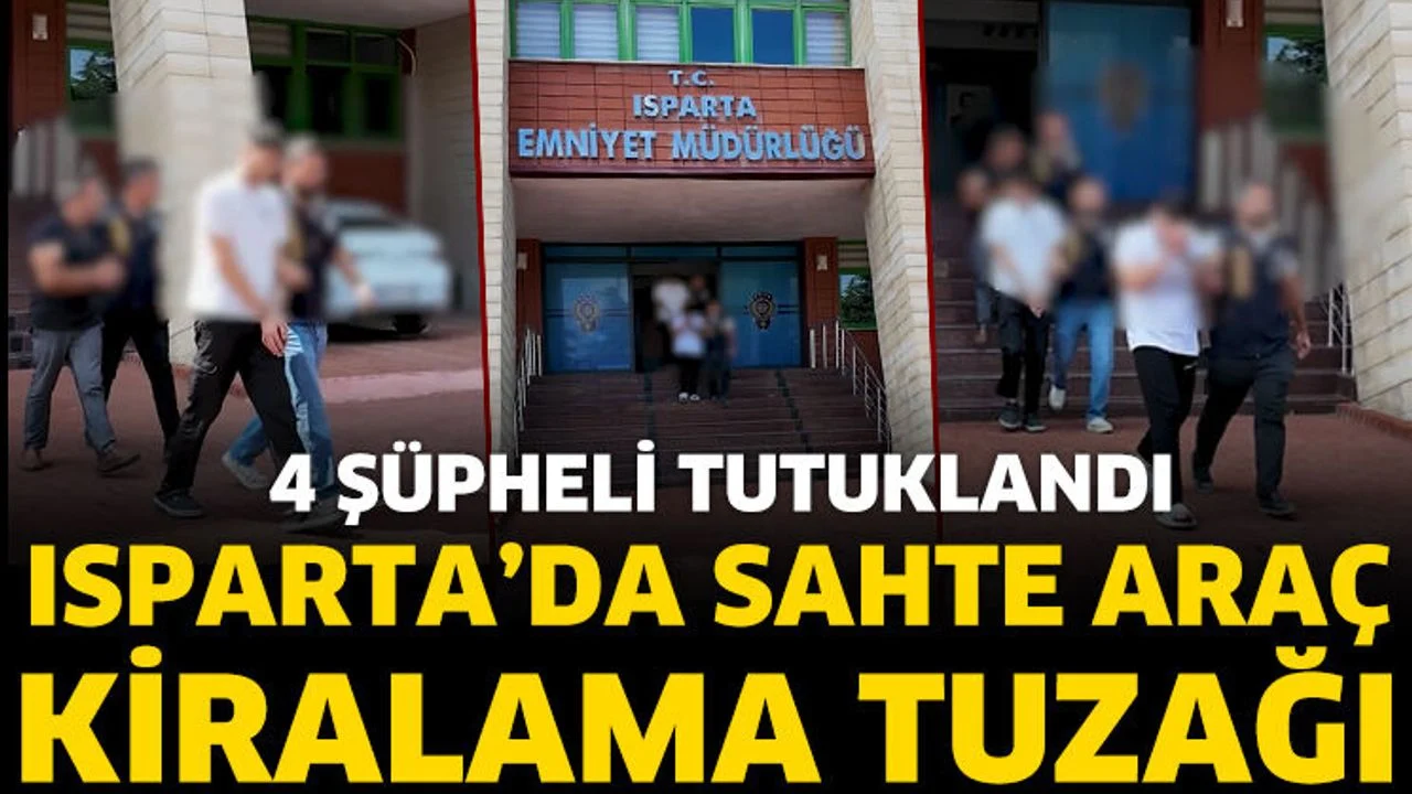 Isparta’da sahte araç kiralama tuzağı: 4 şüpheli tutuklandı