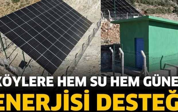 Köylere hem su hem güneş enerjisi desteği