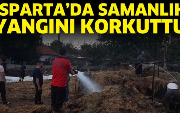 Isparta'da samanlık yangını korkuttu