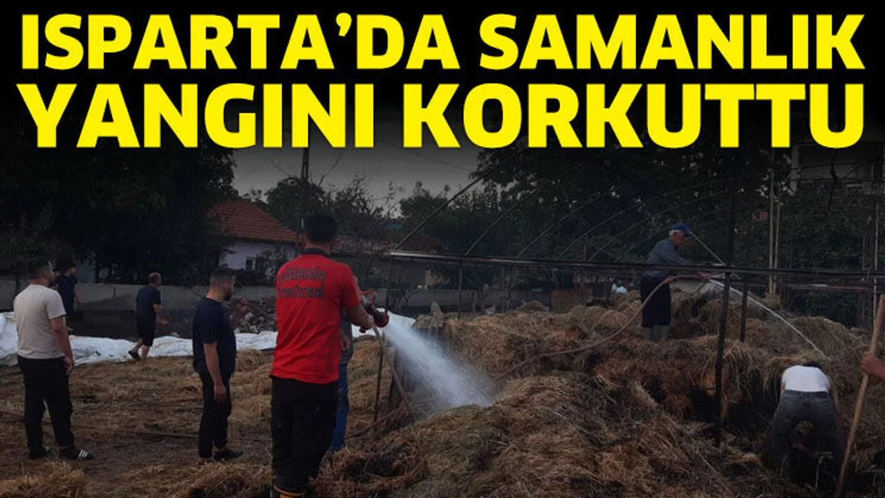 Isparta'da samanlık yangını korkuttu