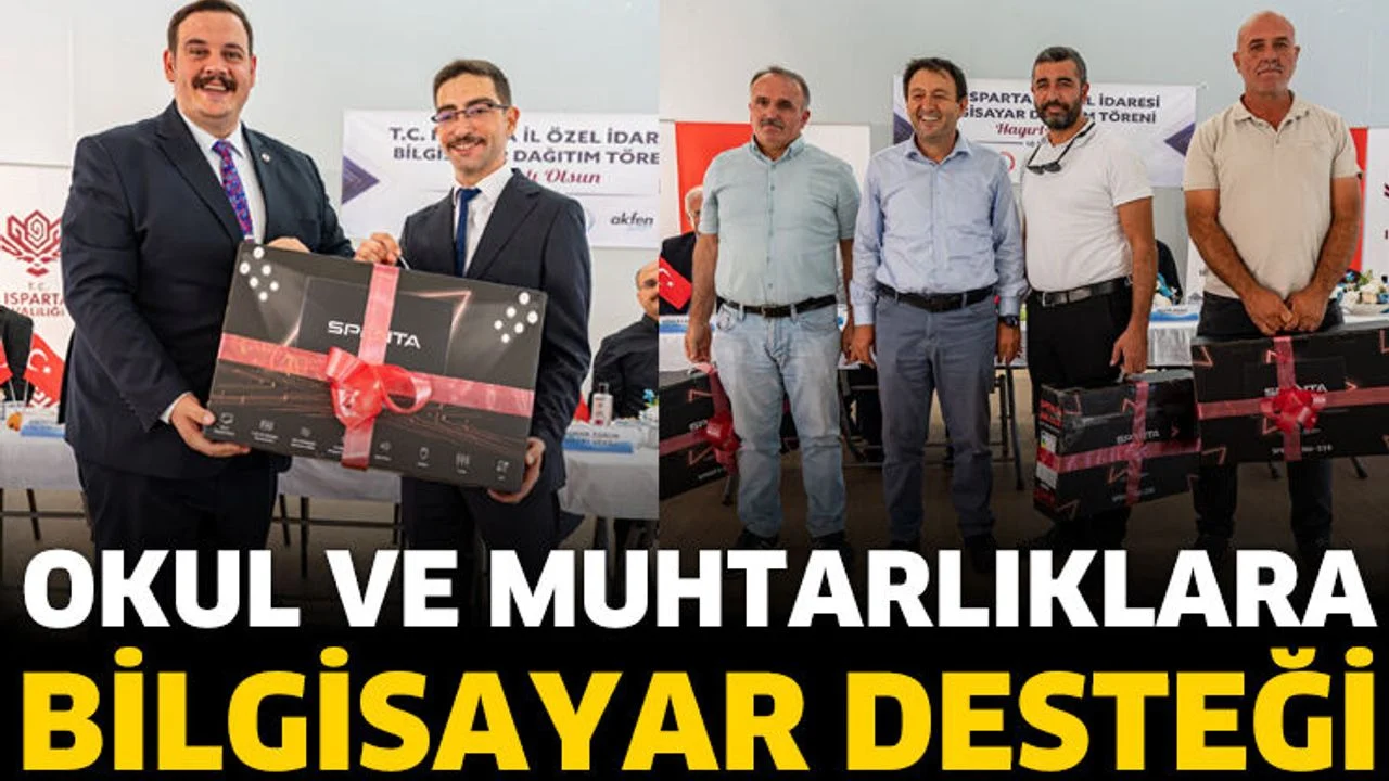 Okul ve muhtarlıklara bilgisayar desteği